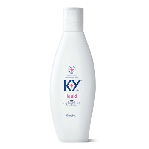 The front of the 4.5 oz. K-Y® Classic Liquid WaterBased Lubricant bottle for wetter sex.